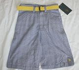 U.S. Polo Assn. Boys Belted Shorts - Size: 6, Moonlight Blue