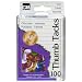 Charles Leonard Thumb Tacks - Reusable Box - Vinyl Coated - Assorted Colors - 100/Box, 79911