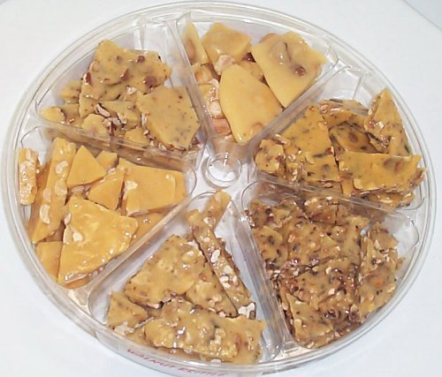 6 Pack of Assorted Brittle-Peanut, Pecan, Hazelnut, Macadamia Nut, Almond, & Walnut by Scott's Cakes