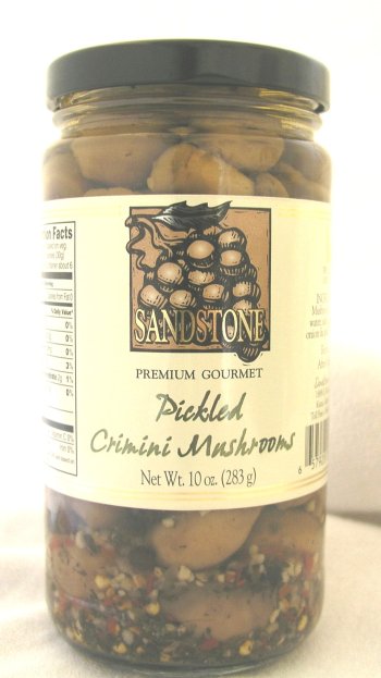 Pickled Crimini Mushrooms, 12 oz by Sandstone Farms