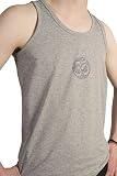 Mens Om Mantra Grey Yoga Vest