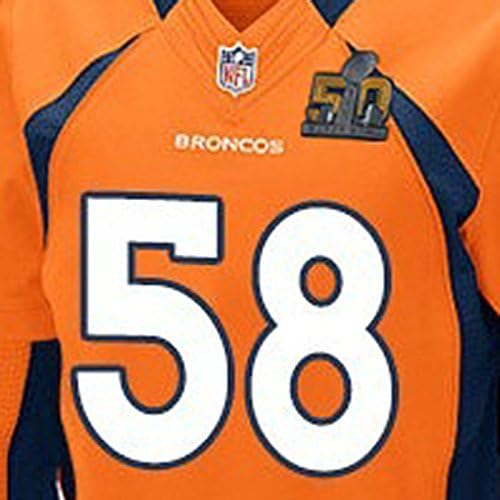 Denver Broncos 58 Miller Customized 2016 Superbowl Elite Orange Men`s Jerseys SIZE 52