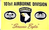 101st Airborne &acute; Yellow &acute; MILITARY Flag - 3 foot by 5 foot Polyester ( NEW ) - B000HHIU8K