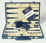 Backgammon in Faux Leather Carrying Case