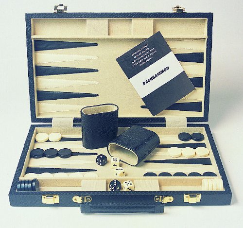 Childrens Toyshop  Toys : Backgammon in Faux Leather Carrying Case