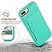 ZVE Case for Apple iPhone 8 Plus and iPhone 7 Plus, 5.5 inch, Slim Leather Wallet Case with Credit Card Holder Slot Pocket Protective Case Cover for Apple iPhone 7 Plus / 8 Plus - Mint Green