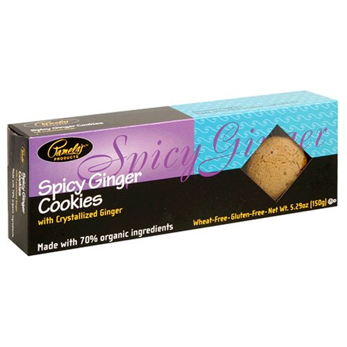 Pamela's Products Organic Spicy Ginger Cookies, 5.29-Ounce Boxes (Pack of 6)