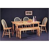 Solid Wood 6 Piece 60 Dining Table By Coaster Furniture