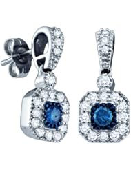 0.66CTW BLUE DIAMOND FASHION EARRINGS