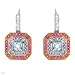 Earrings With 2.30ctw Precious Stones - Genuine Clean Diamonds, Sapphires and Aquamarines Beautifully Crafted in 18K Two tone Gold. Total item weight 6.1g Length 24mm