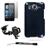 Premium Blue Racing Carbon Fiber Design Cover / 2 Piece Snap On Crystal Pro ....