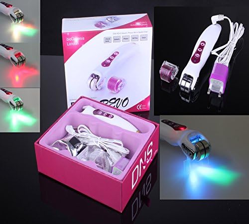 BIO Electric Derma Roller with LED Light Skin Beauty Roller for Wrinkle Remover and Skin Rejuvenation RGB Color 1.0mm