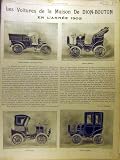 1901 VOITURES MAISON DION BOUTON AUTOMOBILE PRINT