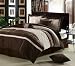 Luxury Home Cheetah 8-Piece Oversized and Overfilled Comforter Set, Brown, Queen