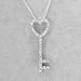 Heart Necklace With Genuine Clean Diamonds 925 Sterling silver Length 18in