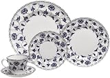 Spode Blue Colonel Platinum 5-Piece Place Setting, Service for 1