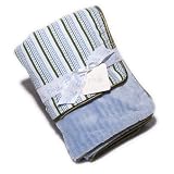Bask Home Security Blanket - Dotted Stripe Blue