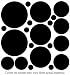 34 Black Polka Dots Wall Stickers Decals Mural Words