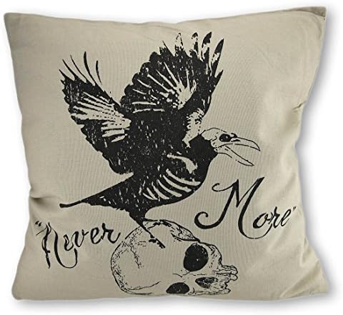 Bethany Lowe `Never More` Black Raven Throw Pillow 18 in.