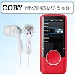 Coby MP620 4G Radio MP3 & Video Player With 1.8 In LCD Red Bundle