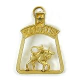 14K Gold Vintage Taurus Charm