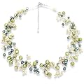 Valero Pearls pearls4girls Damen-Halskette S��wasser-Zuchtperlen creme / hellgr�n / dunkelgr�n 43 cm + 5 cm 60200105