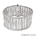 Roberto Coin 18K White Gold 0.05 CTW Ruby and 2.1 CTW Color G VS1-VS2 Diamond Ladies Bracelet. Length 7.25 in. Total Item weight 60.3 g.