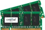 Crucial 4GB Kit (2GBx2) DDR2 667MHz (PC2-5300) CL5 SODIMM 200-Pin Notebook Memory Modules CT2KIT2566