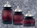 Kitchen & Housewares : Purple Plum Glass Kitchen Canister Set with Pewter Lids