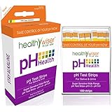 HealthyWiser&reg; Ph Test Strips, 100ct Per Pack Accurate Results in 15 Seconds + BONUS Alkaline Food Chart PDF + 21 Alkaline Recipes eBook- Monitor Your Ph Daily