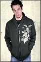 Cardboard Robot Henry Blake Sport Fisherman Men's Zip Up Hoodie in Moss Green