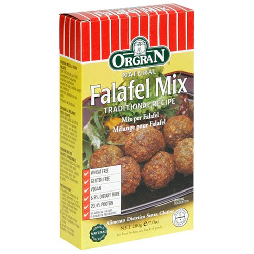 OrgraN Falafel Mix, Traditional Recipe, 7-Ounce Boxes (Pack of 8)