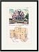 Black Framed/Matted Print 17x23, A Residence at Bridgeport, Connecticut