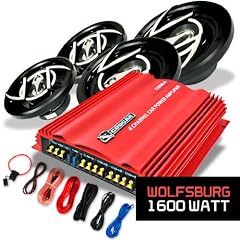 Car Hifi Set "Wolfsburg" solides 4.0 System Lautsprecher Komplettset max. 1600 Watt