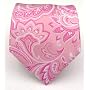 100% Silk Woven Baby Pink Paisley Tie