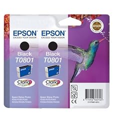 2 x Epson Tintenpatronen T0801 - schwarz
