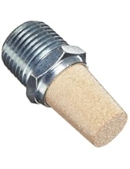 Parker EM50 EM Series Sintered Bronze Muffler/Filter, 1/2" NPT Male, 7/8" Hex Size, 250 psi