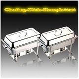 Produkt-Bild: Chafing Dish SET1 Multi Edelstahl Twin Set 23 tlg. incl. 4x Brennpastenbeh&auml;lter inkl. 4x Brennpaste