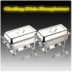 Chafing Dish SET1 Multi Edelstahl Twin Set 20 tlg. incl. 4x Brennpastenbeh�lter inkl. 4x Brennpaste