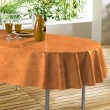 Nappe ovale Béton ciré Mandarine