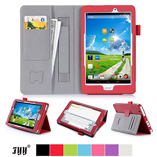 Acer One 8 B1-810 Tablet CaseCover, FYY Ultra Slim Magnetic Smart Cover Case for Acer One 8 B1-810 Tablet Red