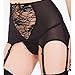 Ifeverlove Women's Sexy High-waisted Hollow-out Lace Suspender Belt (X-Large/XX-Large)