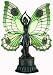 Butterfly Lady Green Accent Tiffany Stained Glass Table Lamp 17 Inches H