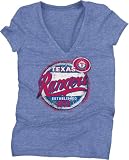 Texas Rangers Royal Women's Deep V-Neck Tri-Blend T-Shirt