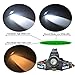 Boruit Super Bright Adjustable LED Headlamp Rechargeable 3 Modes Include Yellow Light for Camping, Running,Hiking, Reading, Cycling,with 2*18650 Rechargeable Batteries+AC Charger+Car Charger+USB Cable