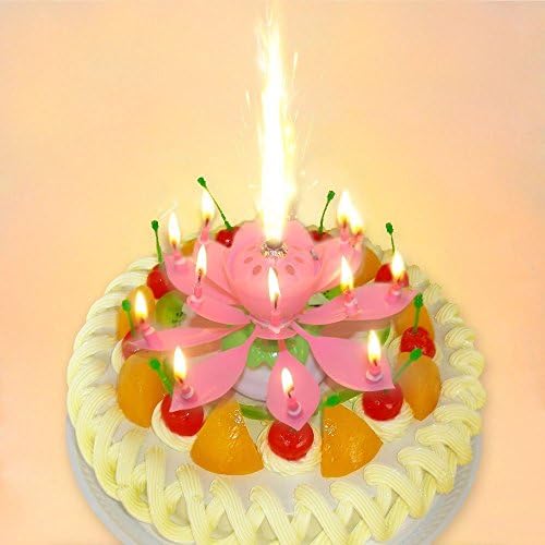Amazing Unique Melody Firework Birthday Candles!-Pink