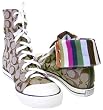 COACH BONNEY KHAKI HIGH TOP SIGNATURE TENNIS SHOES NEW