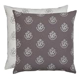 ES20G Clayre & Eef Kissen-Hülle Kissen-Bezug Rome Grau/weiss 40x40