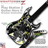 Abstract 02 Yellow Skin by WraptorSkinz TM fits PS2 Guitar Hero II ( 2 ) Kramer Guitar Controllers (GUITAR NOT INCLUDED)