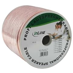 InLine Lautsprecherkabel, 2x 4mm�, CCA, 50m, transparent